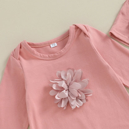 Bambino's Floral Romper And Hat Set