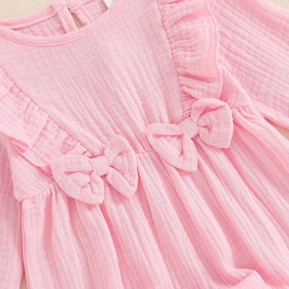 Bambino's Colorful Romper And Bow Set