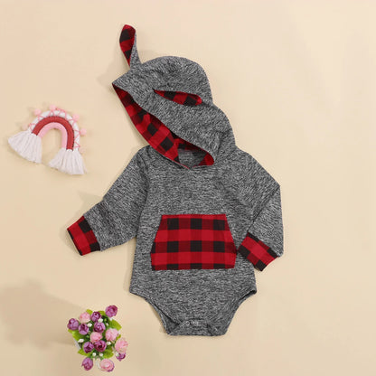 Bambino's Lumberjack Hoodie Romper