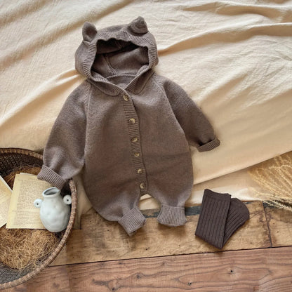 Bambino's Knitted Button Onesie