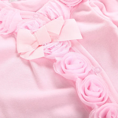 Bambino's Roses Romper And Bow Set
