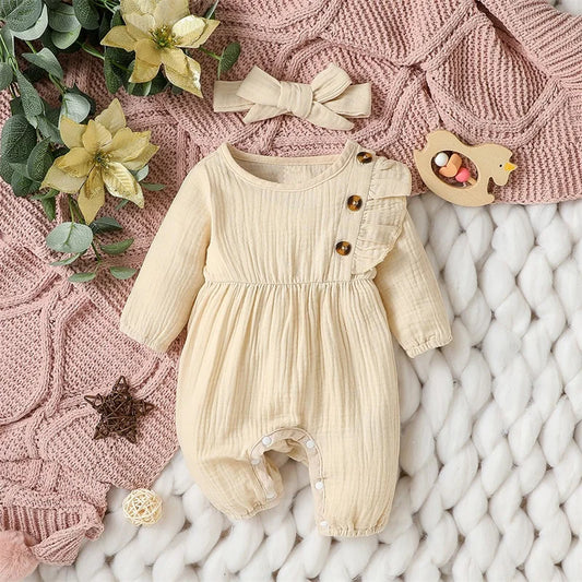 Bambino's Vintage Romper And Bow Set