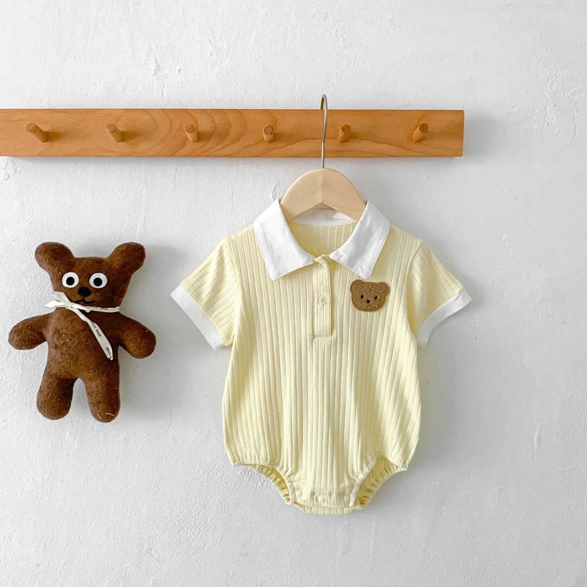 Bambino's Teddy Bear Polo Romper
