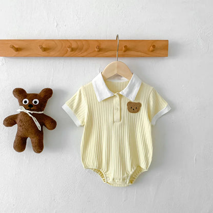Bambino's Teddy Bear Polo Romper