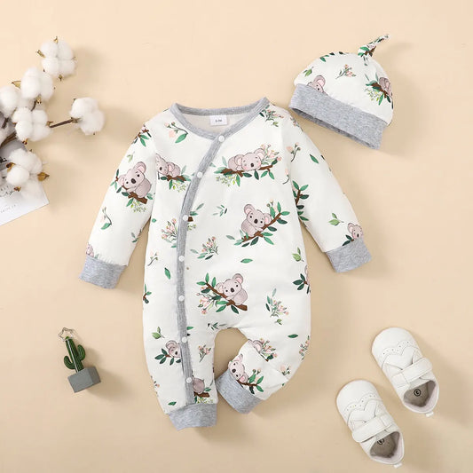 Bambino's Romper And Hat Set