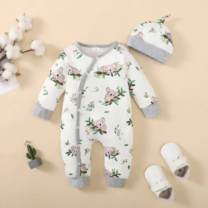 Bambino's Romper And Hat Set