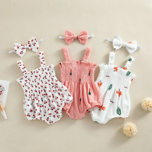 Bambino's Romper And Bow Set
