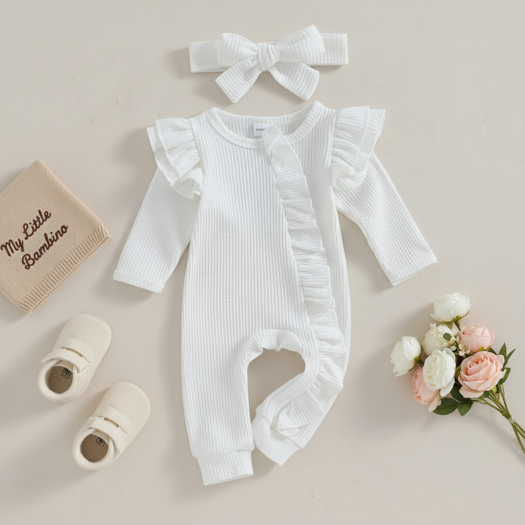 Bambino's Romper And Bow Set