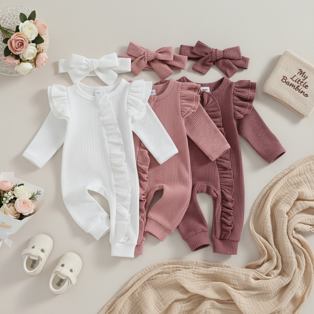 Bambino's Romper And Bow Set