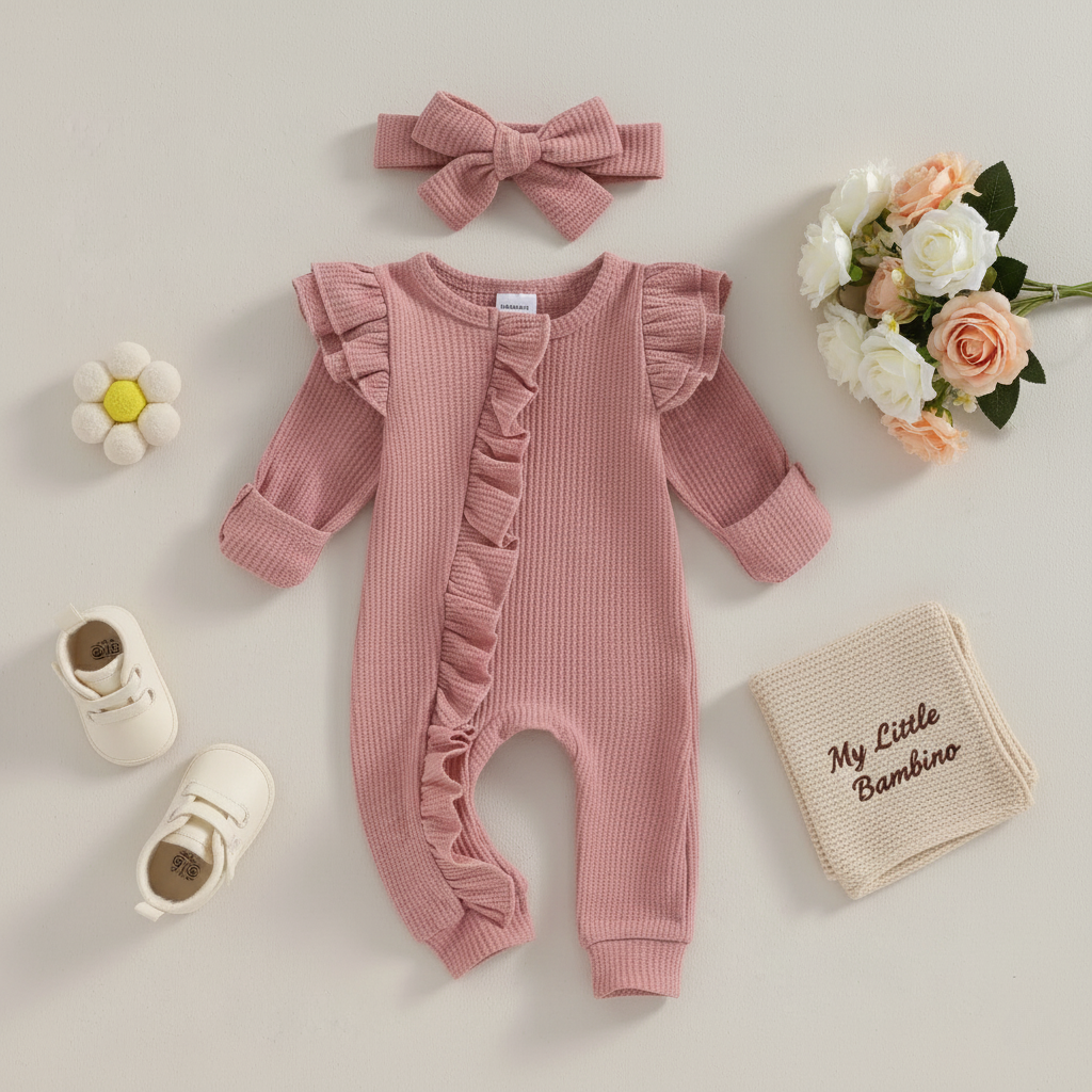 Bambino's Romper And Bow Set