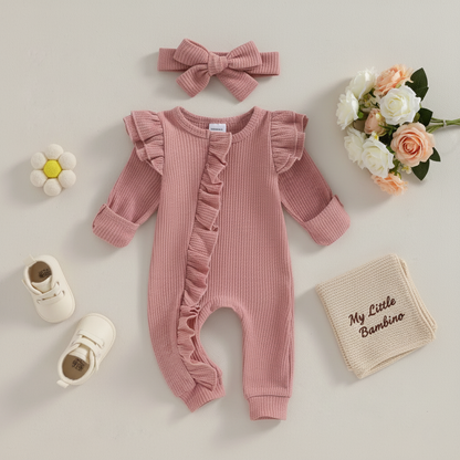 Bambino's Romper And Bow Set