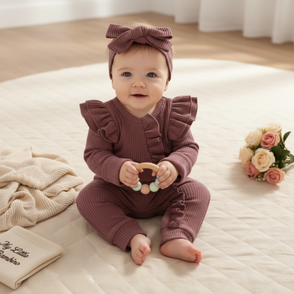 Bambino's Romper And Bow Set