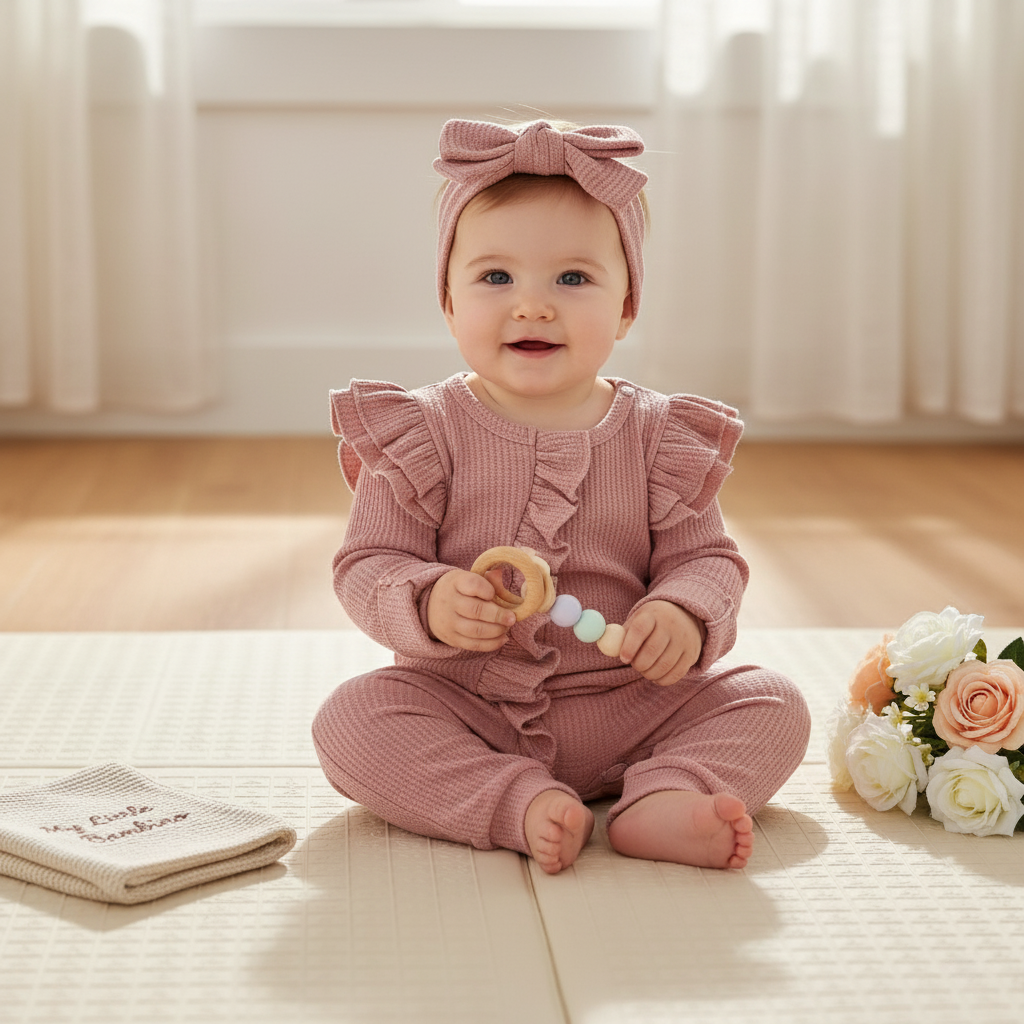 Bambino's Romper And Bow Set