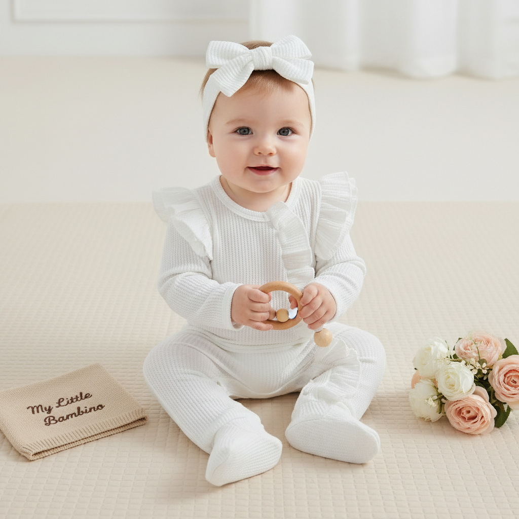 Bambino's Romper And Bow Set