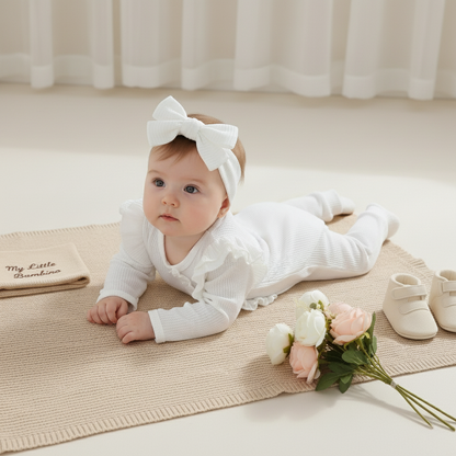 Bambino's Romper And Bow Set