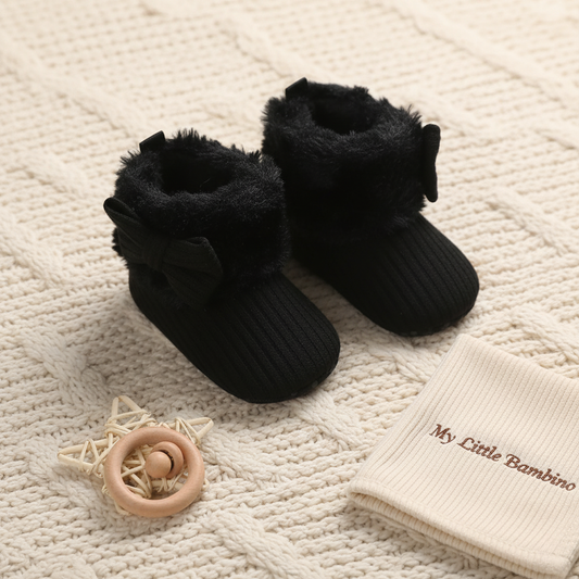 Bambino's Warm Bow Slippers