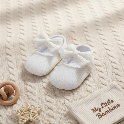 Bambino's Knitted Bow Slippers