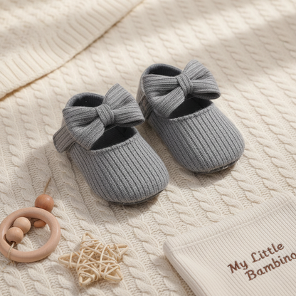 Bambino's Knitted Bow Slippers