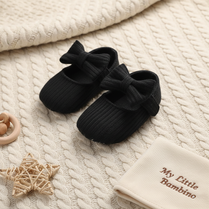 Bambino's Knitted Bow Slippers