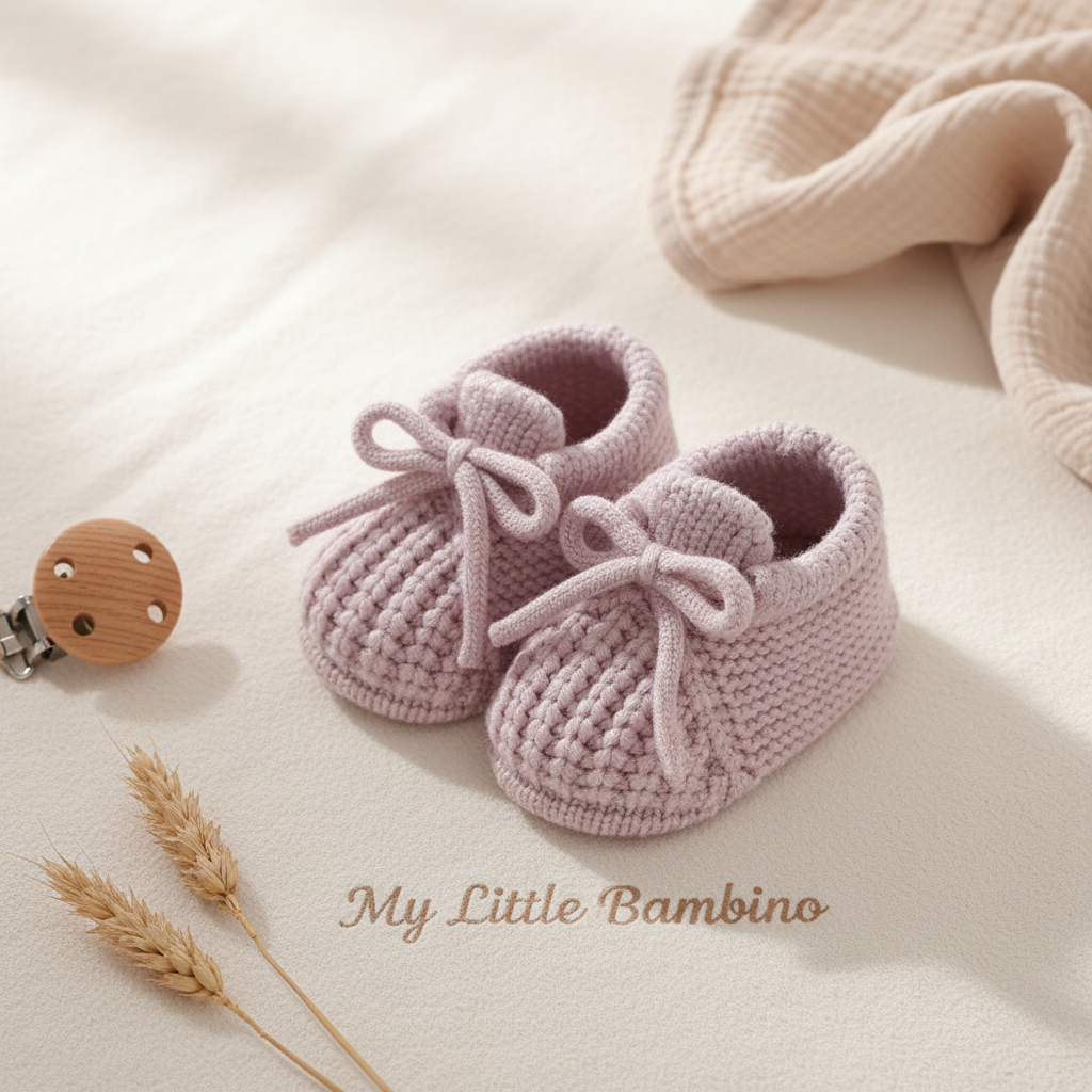 Bambino's Knitted Bow Slippers