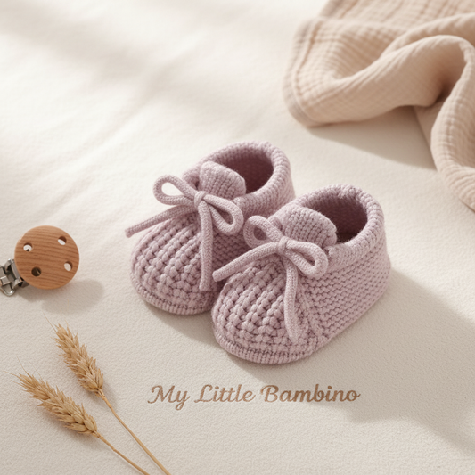 Bambino's Knitted Bow Slippers
