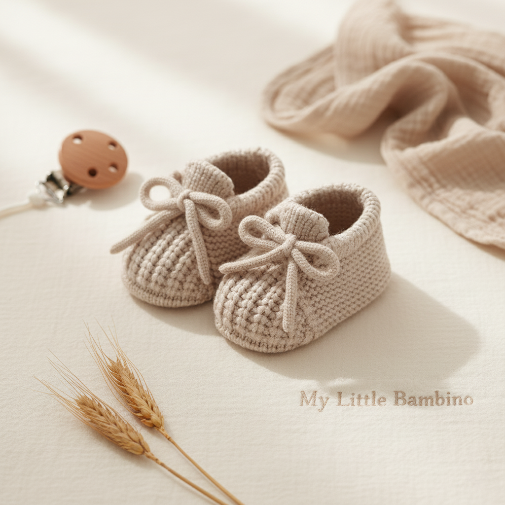 Bambino's Knitted Bow Slippers