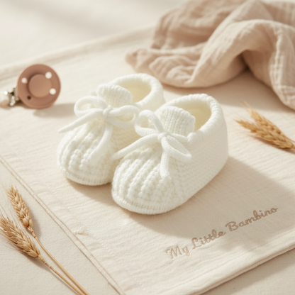 Bambino's Knitted Bow Slippers
